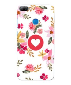 Floral Heart Honor 9N Mobile Cover