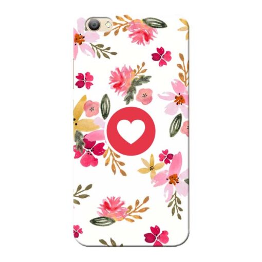 Floral Heart Vivo V5s Mobile Cover