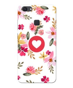 Floral Heart Vivo V7 Plus Mobile Cover