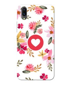 Floral Heart Vivo X21 Mobile Cover
