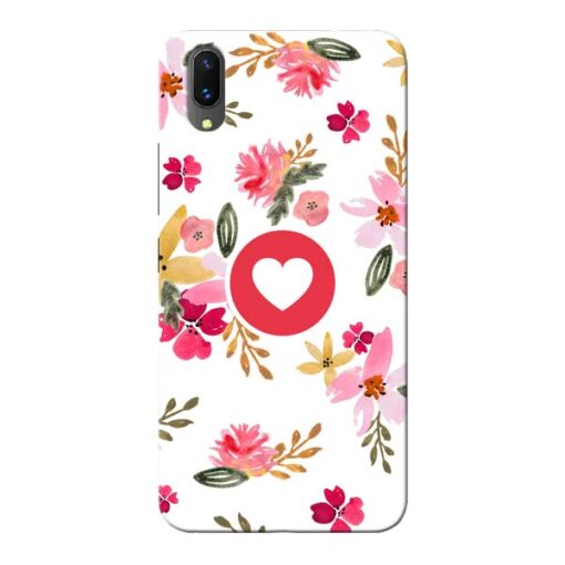 Floral Heart Vivo X21 Mobile Cover