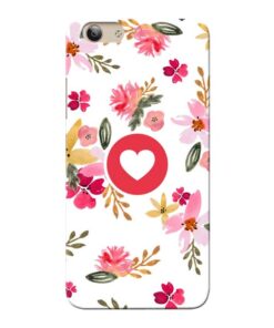 Floral Heart Vivo Y53i Mobile Cover