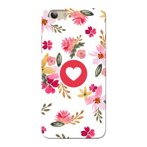 Floral Heart Vivo Y53i Mobile Cover