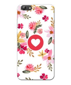 Floral Heart Vivo Y66 Mobile Cover