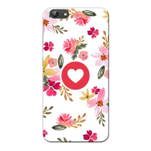 Floral Heart Vivo Y66 Mobile Cover