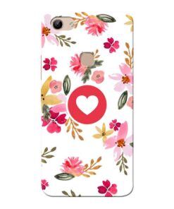 Floral Heart Vivo Y81 Mobile Cover
