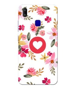 Floral Heart Vivo Y91 Mobile Cover