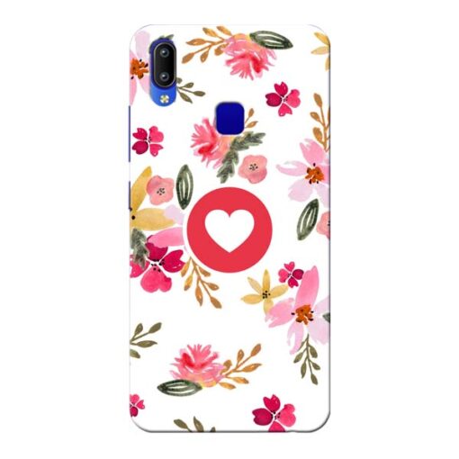 Floral Heart Vivo Y95 Mobile Cover