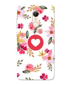 Floral Heart Xiaomi Redmi 5 Mobile Cover