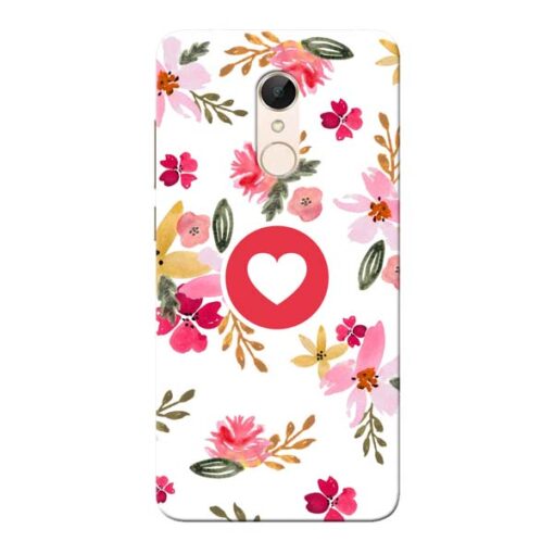 Floral Heart Xiaomi Redmi 5 Mobile Cover