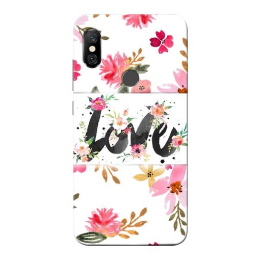 Flower Love Redmi Note 6 Pro Mobile Cover