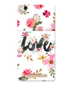 Flower Love Xiaomi Redmi 3s Prime Mobile Cover