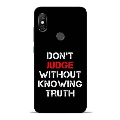DonT Judge Redmi Note 6 Pro Mobile Cover