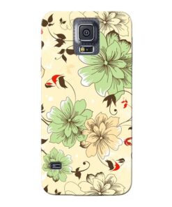 Floral Design Samsung Galaxy S5 Mobile Cover