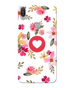 Floral Heart Asus Zenfone Max Pro M1 Mobile Cover