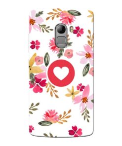 Floral Heart Lenovo Vibe K4 Note Mobile Cover