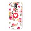 Floral Heart Moto G4 Mobile Cover