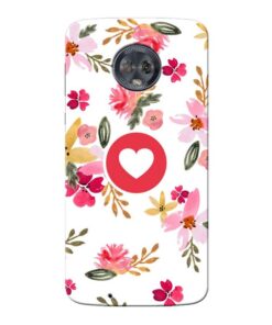 Floral Heart Moto G6 Mobile Cover
