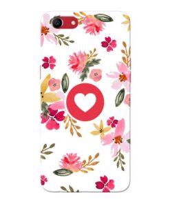 Floral Heart Oppo A83 Mobile Cover
