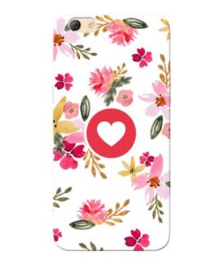 Floral Heart Oppo F3 Mobile Cover