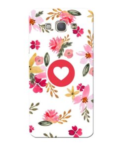 Floral Heart Samsung Galaxy A8 2015 Mobile Cover