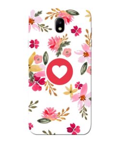 Floral Heart Samsung Galaxy J7 Pro Mobile Cover