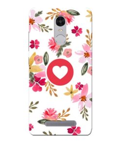 Floral Heart Xiaomi Redmi Note 3 Mobile Cover