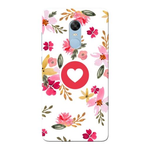 Floral Heart Xiaomi Redmi Note 4 Mobile Cover
