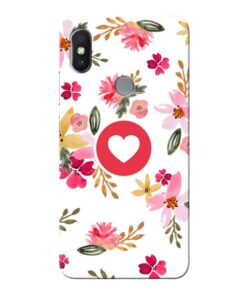Floral Heart Xiaomi Redmi Y2 Mobile Cover