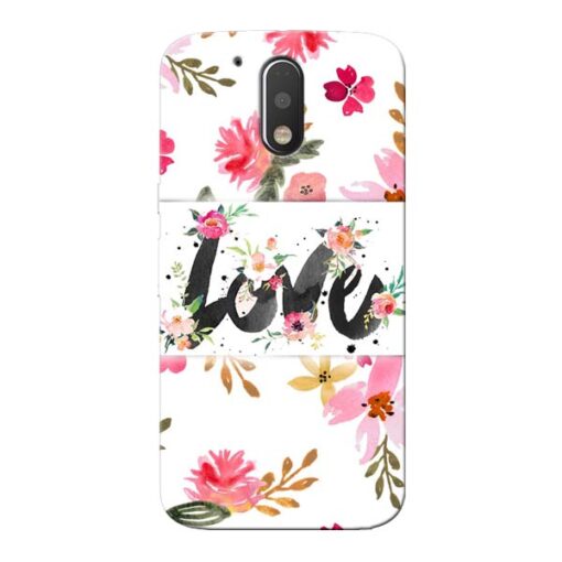 Flower Love Moto G4 Mobile Cover