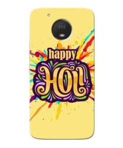 Happy Holi Moto E4 Plus Mobile Cover