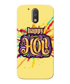 Happy Holi Moto G4 Mobile Cover