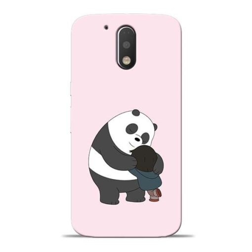 Panda Close Hug Moto G4 Plus Mobile Cover