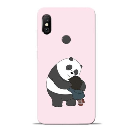 Panda Close Hug Redmi Note 6 Pro Mobile Cover