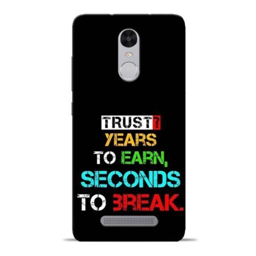 Trust Years To Earn Redmi Note 3 Mobile Cover