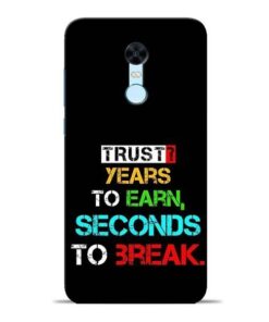 Trust Years To Earn Redmi Note 5 Mobile Cover
