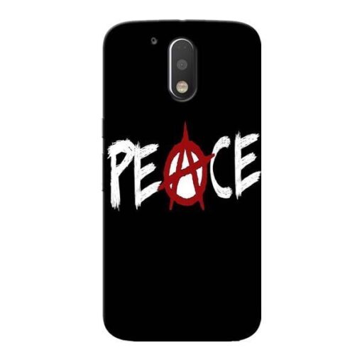 White Peace Moto G4 Plus Mobile Cover