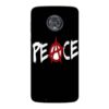 White Peace Moto G6 Mobile Cover