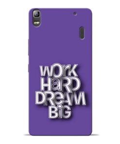 Work Hard Dream Big Lenovo K3 Note Mobile Cover