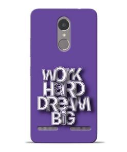 Work Hard Dream Big Lenovo K6 Power Mobile Cover