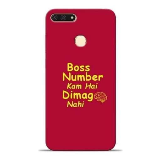 Boss Number Honor 7A Mobile Cover
