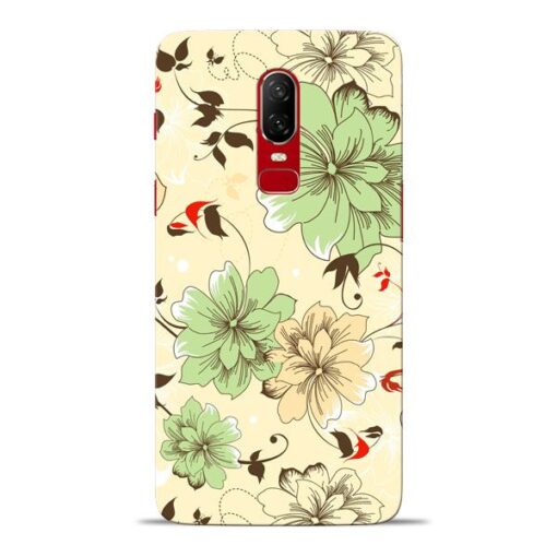 Floral Design Oneplus 6 Mobile Cover