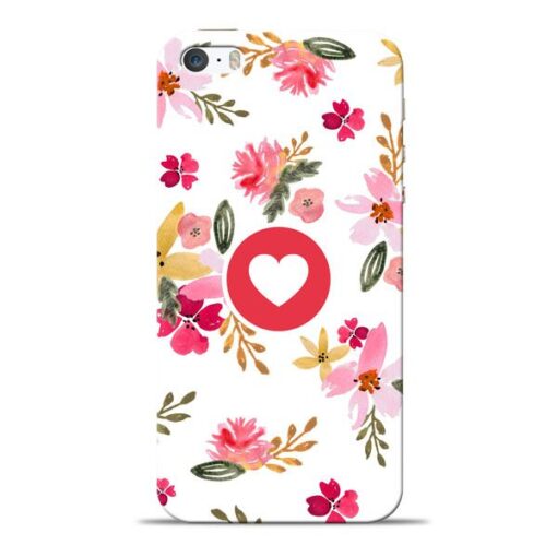 Floral Heart Apple iPhone 5s Mobile Cover