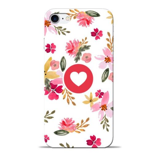 Floral Heart Apple iPhone 7 Mobile Cover