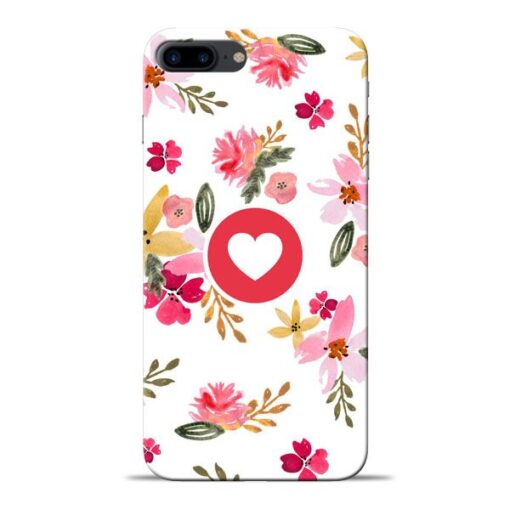 Floral Heart Apple iPhone 7 Plus Mobile Cover