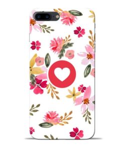 Floral Heart Apple iPhone 8 Plus Mobile Cover