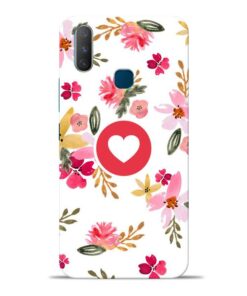 Floral Heart Vivo Y17 Mobile Cover