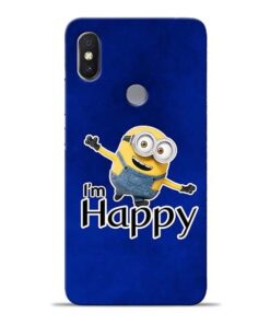 I am Happy Minion Xiaomi Redmi Y2 Mobile Cover