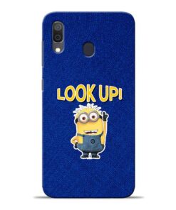 Look Up Minion Samsung A30 Mobile Cover