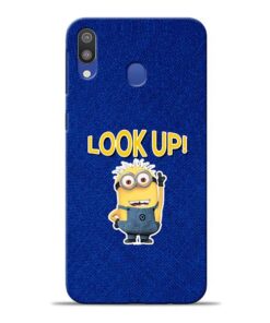 Look Up Minion Samsung M20 Mobile Cover